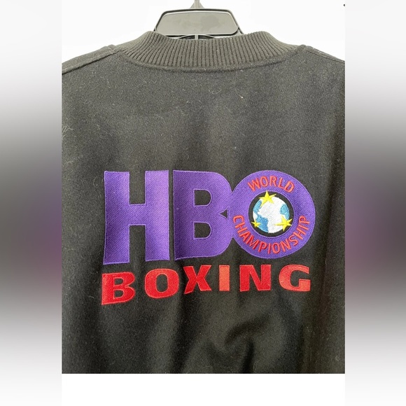 RARE Vintage HBO boxing leather Star Gear HBO Sport World Championship size L - Picture 4 of 12